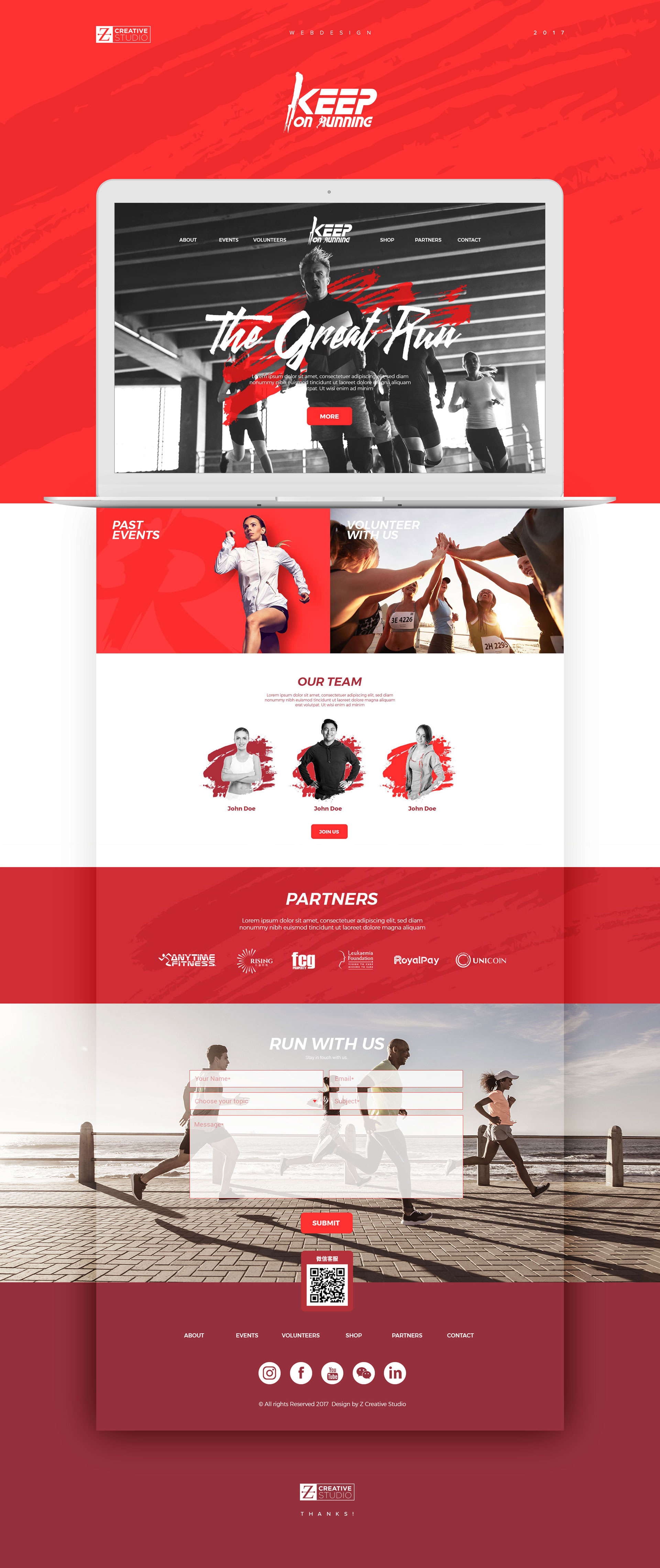 Keep on Running Club web design by Z Creative Studio Branding & Graphic Design Melbourne
