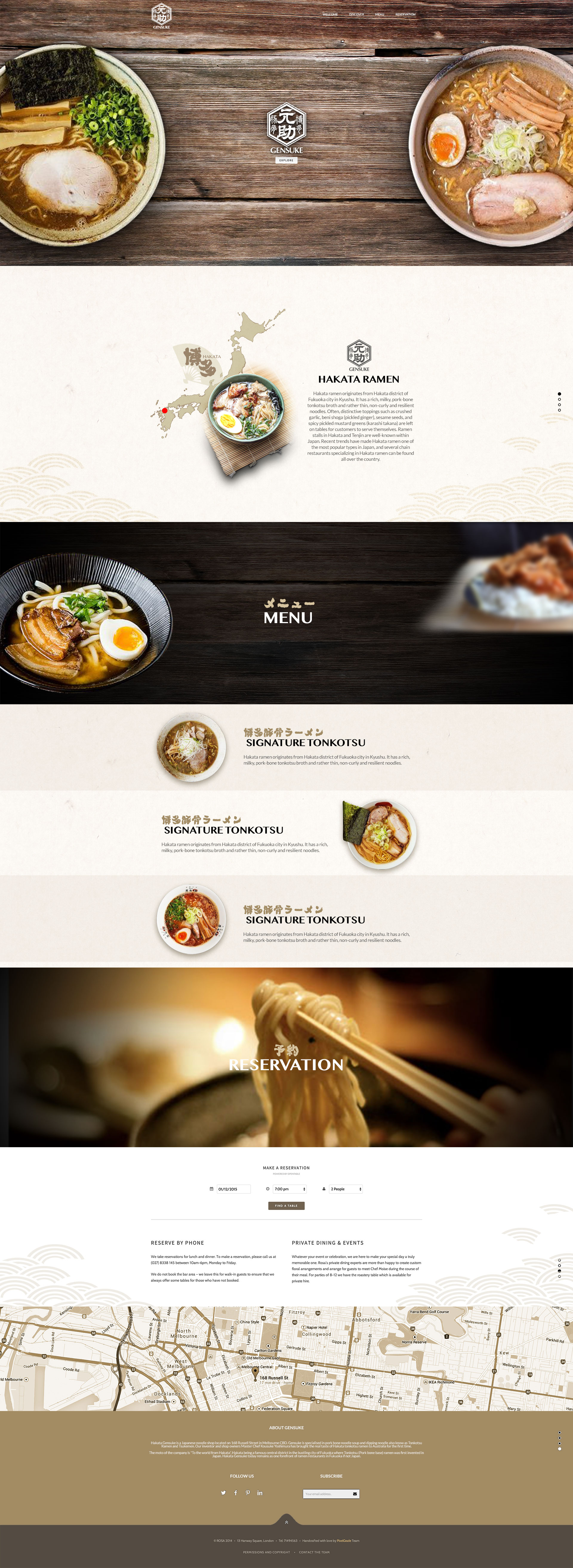 restaurant web design by Z Creative Studio Branding & Graphic Design Melbourne